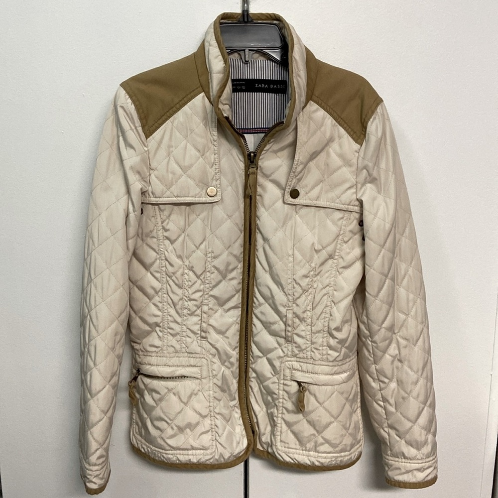 ZARA quilted jacket coat women's small